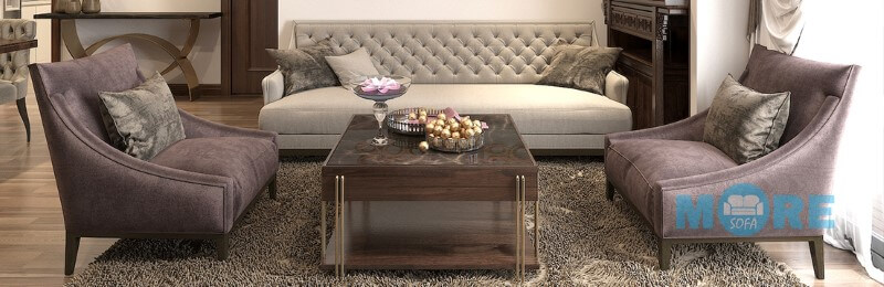 Thiết kế, sản xuất sofa tân cổ điển MS-023 khung gỗ tự nhiên, bọc nỉ cao cấp nhập khẩu rút múi tạo điểm nhấn cho phòng khách chung cư, biệt thự Sofa tân cổ điển cao cấp